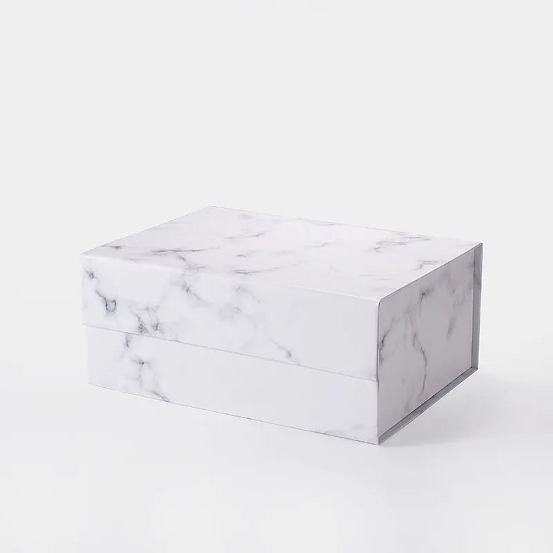 Bulk Luxury Cardboard Marble White Presentation Gift Box Packaging With Magnetic Lid