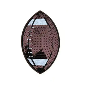 Hot Selling Custom Embroidered Patches American Football Sequin Patch for DIY Woman Clothing Bags Iron-On Sequin Embroidery