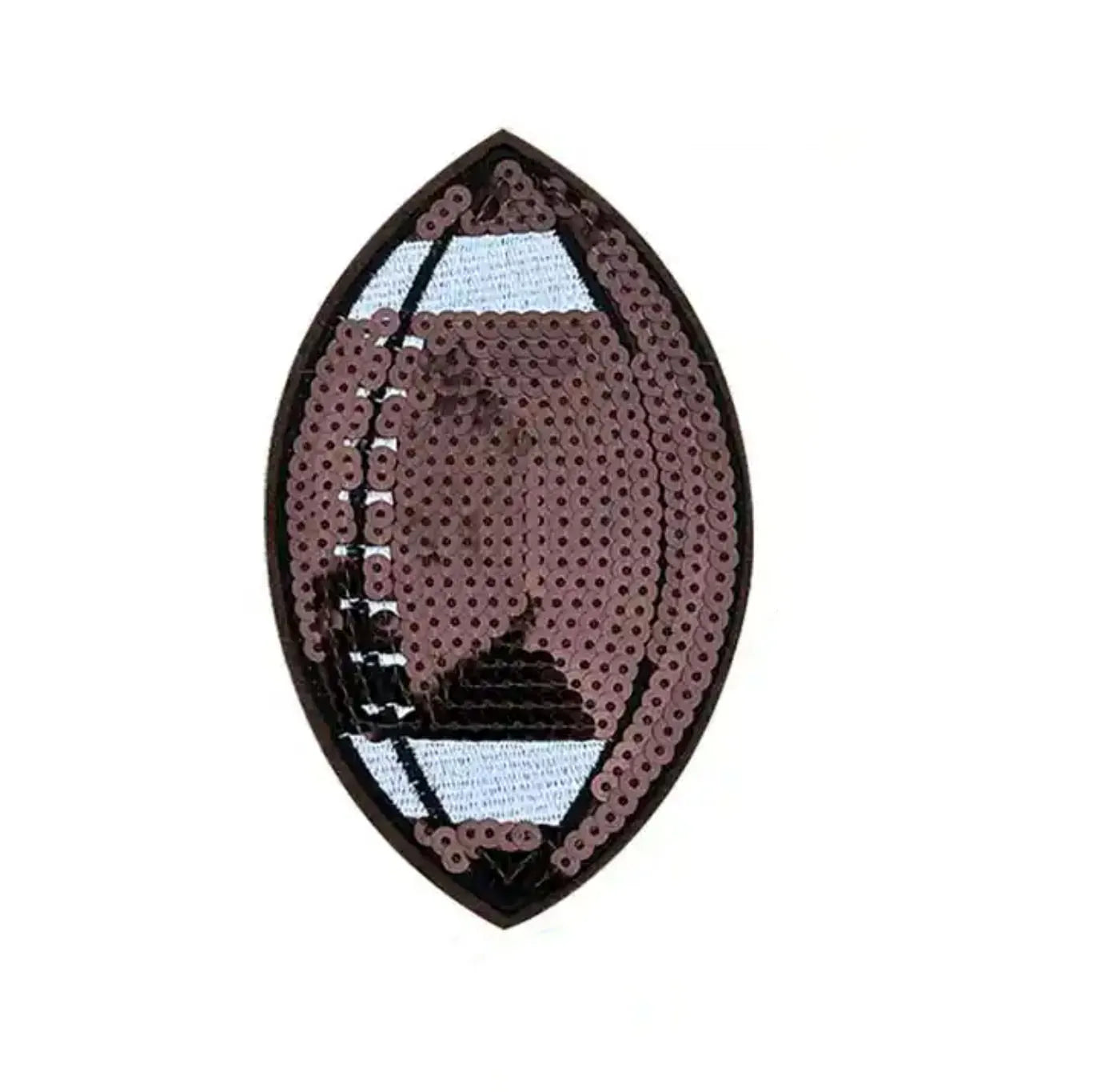 Hot Selling Custom Embroidered Patches American Football Sequin Patch for DIY Woman Clothing Bags Iron-On Sequin Embroidery
