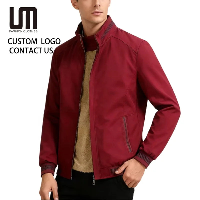Hot Selling Fashion Plus Size 5XL 6XL Coat Stand Collar Outerwear Bomber Jackets for Men