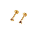 2023 Stainless Steel Small Ball Earring Fashion Helix Lip Labret Studs with Gold Plating Piercing Jewelry for Wedding