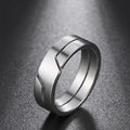 New Arrival Simple Stainless Steel Silver Rings Jewelry for Uniesx 3 Colors Romantic GeometricCouple Rings