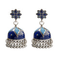Sun Flower Shape Stud Earrings for Women Bohemian Drop Round Bead Alloy Tassel Vintage Cut Christmas Earrings Jewelry