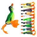8.5CM 12G Topwater Soft Duck Lure Artificial Silicone Rotation Floating Duck Lure Baits Prop Frog Fishing Lures for Bass Fishing
