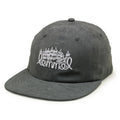 Custom Unstructured Embroidery Logo 6 Panel Leather Strap Suede Snapback Hat Cap