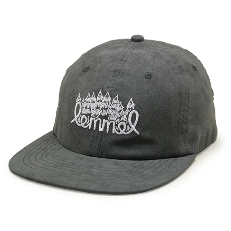 Custom Unstructured Embroidery Logo 6 Panel Leather Strap Suede Snapback Hat Cap