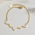 Fashion INS Style Gold Love Shell Necklace Simple Versatile Trend Waterproof Stainless Steel Bracelet for Women Fashion Jewelry