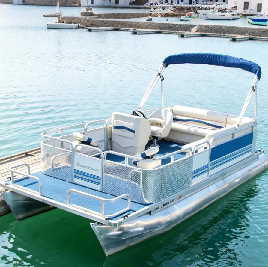 50cm Simple Pontoon Tubes Aluminum Alloy Boat Load 400kg Family Yacht Party Fishing Boat MegaBDM