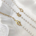 Wholesale Stainless Steel Pearl Pendant Charm Bracelets Trendy Non-Tarnish PVD 18K Gold Plated Women's Party Jewelry WSB006