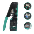 RJ45 Ethernet Crimping Tool with Soft Grip Handle Carbon Steel for Cat7/Cat6a/Cat6/Cat5e Pass-Through Connectors Wire Cutter