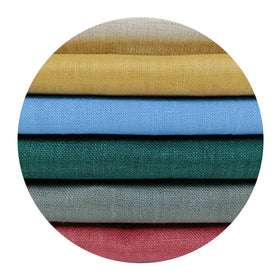 Wholesale by Rolls Washed Custom Thick White Natural Linen Fabrics for Shirts Curtains