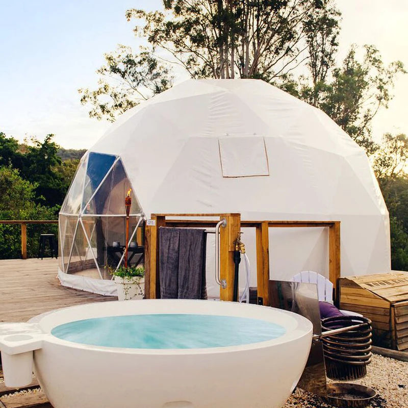 Luxury Geodesic Dome Tent House for Winter Glamping Outdoor Resort & Hotel Camping
