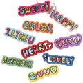 Cartoon Multicolor Hot Melt Adhesive Embroidered Combine Letters Patch for Clothing Bags Decoration Garment Embroidery Patches
