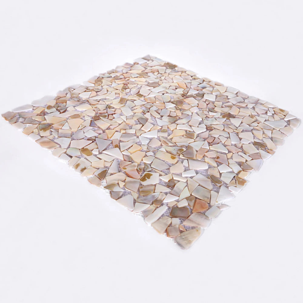 Shell Porcelain Ceramic Craft Mosaic Tile Mother of Pearl Mosaic Tile for Bathroom Wall Kitchen Backsplash Design