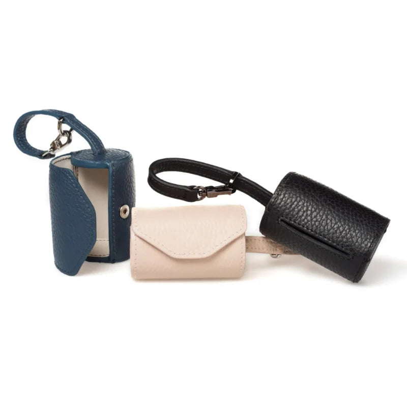 Luxury Leather Dog Poop Bag Holder  Pet Poop Bag Portable Dispenser Puppy Poop Bag