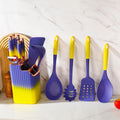 13-Piece Kitchenware Silicone Knife Set New Gradient Color Chef's Knife Rotating Seat 13-Piece Silicone Cooking Set 12pcs