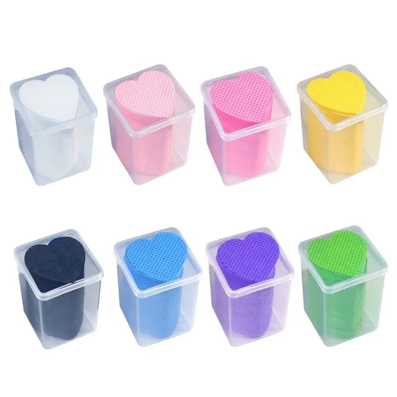 200 Pcs Heart Shape Gel Nail Polish Remover Cleaner Paper Pad Lint Free Nail Art Wipes