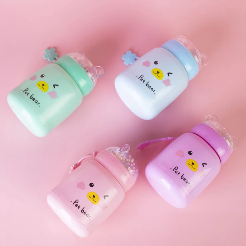 Factory Prodcued Wholesale Glass Cute Kids Kids Water Bottle