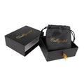 Custom LOGO Standard Fashion Jewelry Necklace Earring Luxury Gift Packaging Drawer Cardboard Box with PU Pouch Bag