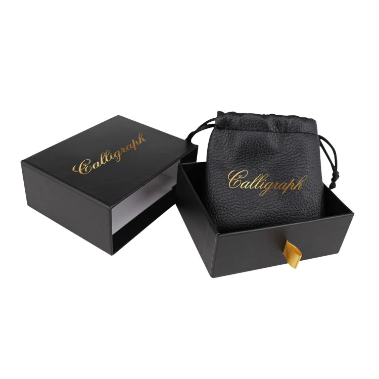 Custom LOGO Standard Fashion Jewelry Necklace Earring Luxury Gift Packaging Drawer Cardboard Box with PU Pouch Bag