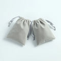 7*9cm Wholesale Promotion Grey Velvet Cloth Jewelry Pouches Drawstring Bags Custom Logo Portable