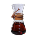 Classic Handmade Mouthblown Transparent High Borosilicate Pour-over Coffee Maker Pot Filter Heat-resistant Eco-Friendly Large