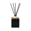 Wholesale 50ml 100ml 150ml 200ml square Empty Customized Matte Black Reed Diffuser Glass Bottle with Cap