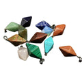 Huiying New Fashion Silver Plated Crystal Quartz Pendant Circular Cone Pyramid Chakra Pendant Girls Gemstone Necklace Jewelry