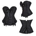 Good Price Waist Trainer for Women Gothic Style Black Lace up Korset Pour Femme Corset
