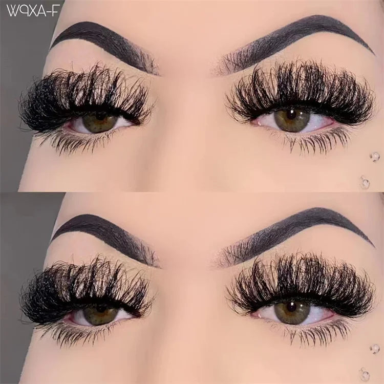 2026 Wholesale for  3D Mink Fur Vegan False Eyelashes Shandong Lashes Extra Long 25mm Dramatic Black Full Strip Eyelashes