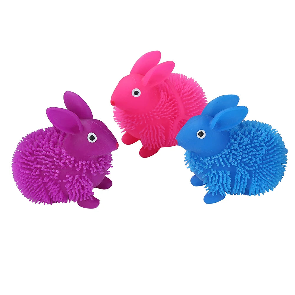 KEHUI Best Selling Kids Soft Toy Colorful Animal Shape Sensory Puffer Ball Soft Rabbit for Kids