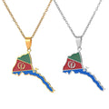 Africa Jewelry Drop Oil Silver Gold Stainless Steel Eritrea Map Necklace