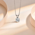 Custom Fine Jewelry D Color VVS Moissanite 925 Sterling Silver 8*8mm Round Shape Pendants Charms Necklace for Women