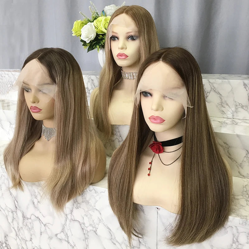 Beauty Girl 12A Grade European Virgin Hair Light Color Hd Transparent Lace Front Human Hair Wigs for White Women