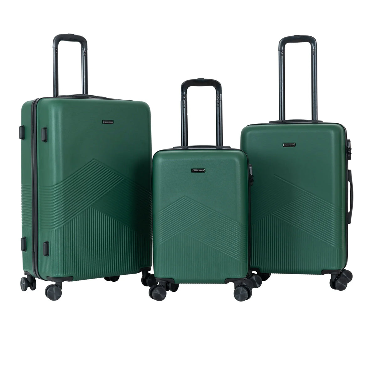 VINTAGE GREEN COLOR 20/24/28 ABS TRAVEL LUGGAGE SET BUSINESS STYLE DOUBLE WHEELS