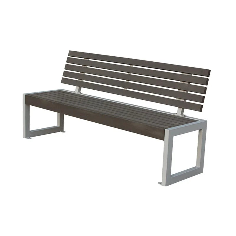 Good Quality  Outdoor Furniture Wooden Bench Public Park WPC Wood Bench Seating Outside Garden Patio Seat Benches for Outside