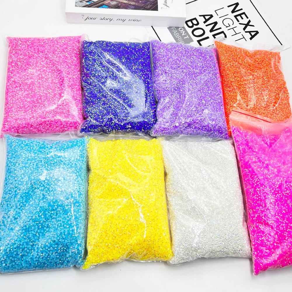Wholesale 3mm 4mm 5mm Transparent Strass Flatback Resin Rhinestones Shoes Bags Nail Art Accessories Decoration Hotfix 6mm