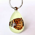 Big Size Real Butterfly Keychain Acrylic Resin Key Ring Amber Glow Keychain