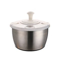 Family Kitchen Hand Opeorated Pull Stainless Steel Food Salad Spinner Dry Simple Custom Tools Large Lettuce Spinner Gadgets