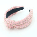 Hot Selling Designer Flower Full Diamond Gingham  Tweed Custom Glitter Sequins Sweet Headbands