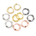 10pcs 14x13mm Multi-colors Alloy Metal Brass Clip-on Round Hoop Earring Hooks Wire Settings DIY  Earring Findings Accessories