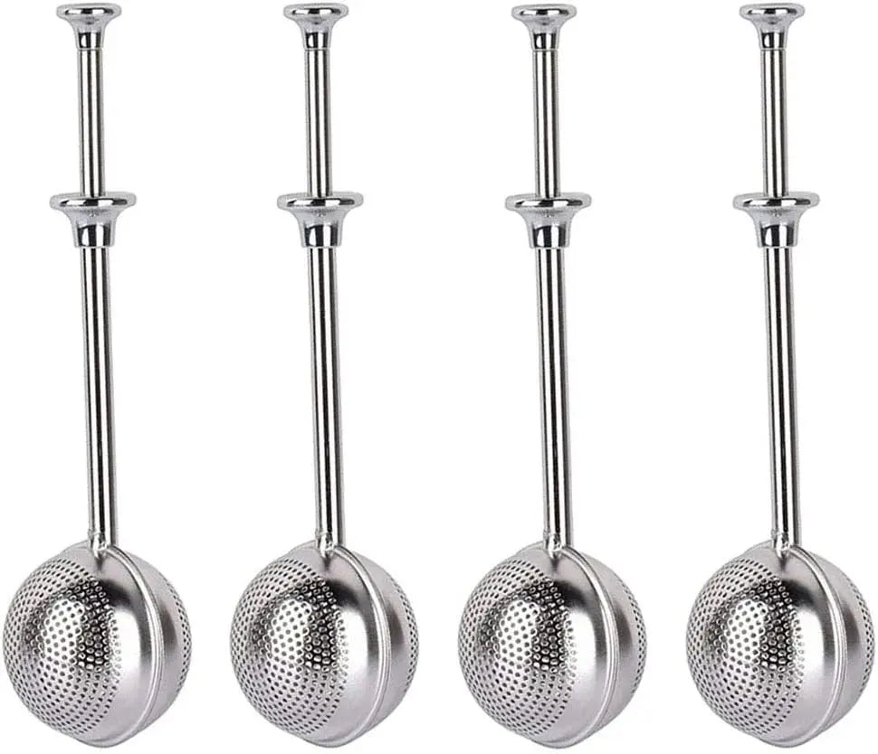 Food Grade Stainless Steel 18/10 Stick Pipe Long Handle Tea Pot Filter Steeper Cylindrical Tea Tube Ball Tea Infuser Strainer