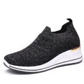 Fashion Height Increasing Out Sole Ladies Casual Shoes Slip-on High Elasticity Upper Breathable Women Casual Shoes