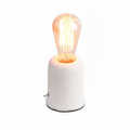 Concrete Bedside Table Lamp with Light Bulb