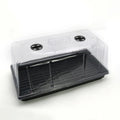 Thick Heavy Duty 550 X 280mm Black PP Plastic Square Propagation Seed Flat Tray No Holes Rice Seedling Trays