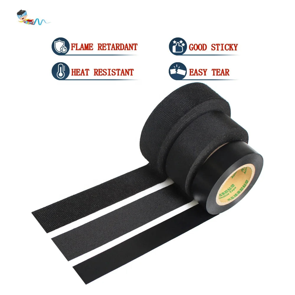 Flame Retardant Flannel Fabric PET Fleece Polyester Cloth PVC Film Car Engine Loom Wrap Automotive Wiring Harness Adhesive Tape