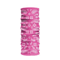 Polyester Seamless Tube Headwear Multifunctional Pink Paisley Bandana