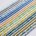 Wholesale Beads 4x6mm 90pcs/lot Crystal Glass Beads Plating Color Smooth Loose Spacer Beads for Jewelry Making DIY Bracelet