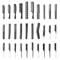 Free Sample Plastic Rat-tail Comb Hair Comb Modelling Tools Custom Logo Barber Professional Salon Fashion Comfortable Large