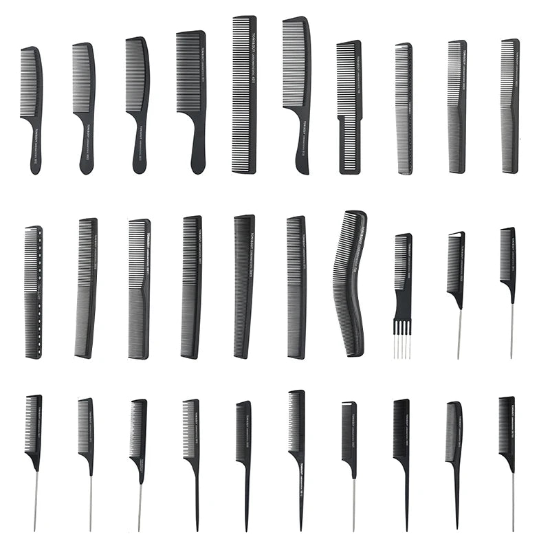 Free Sample Plastic Rat-tail Comb Hair Comb Modelling Tools Custom Logo Barber Professional Salon Fashion Comfortable Large